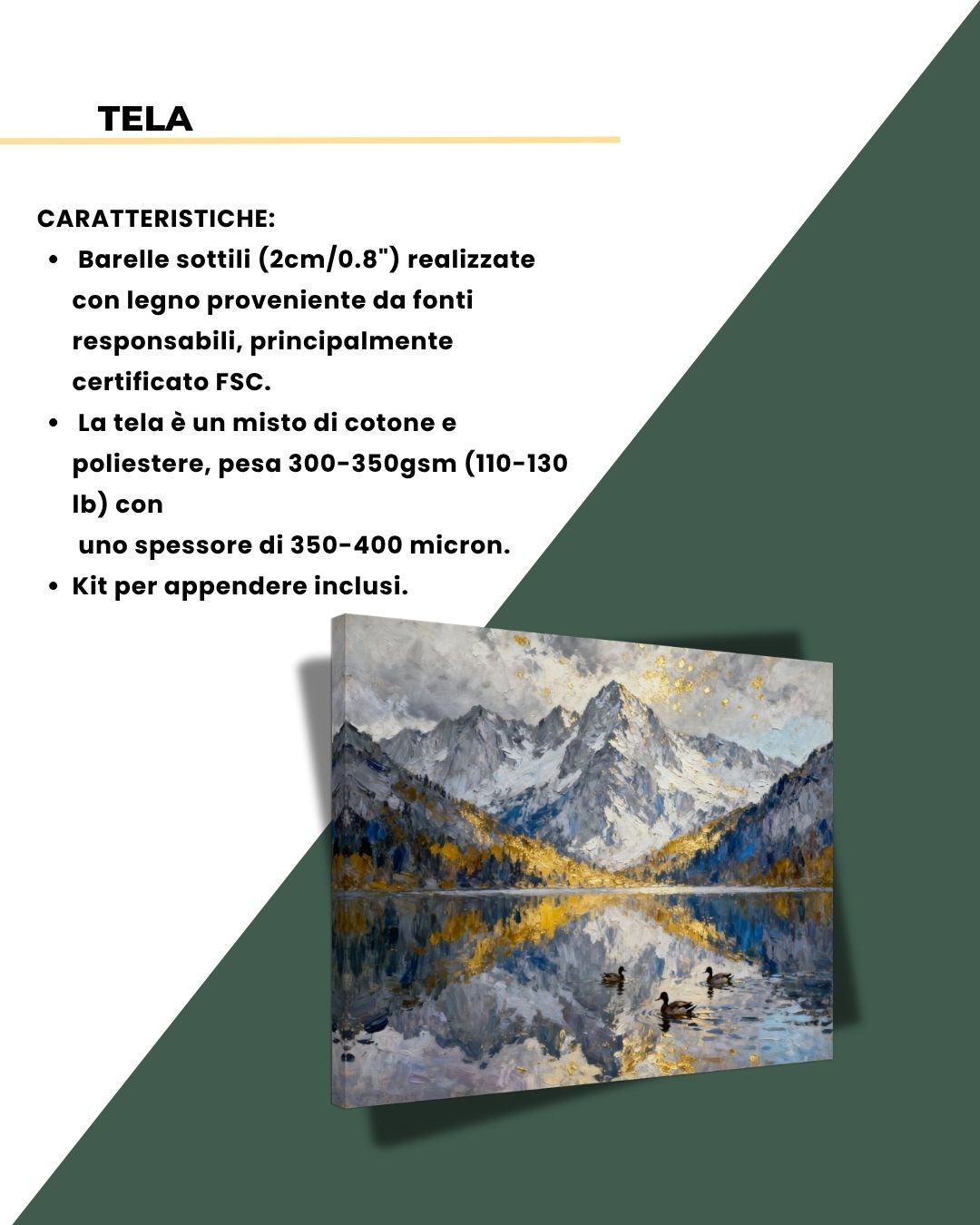 Gold Mountain Reflection 50x70cm