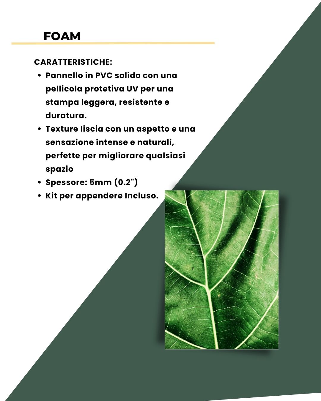 Green Vibes - Macro Foglia 50x70cm