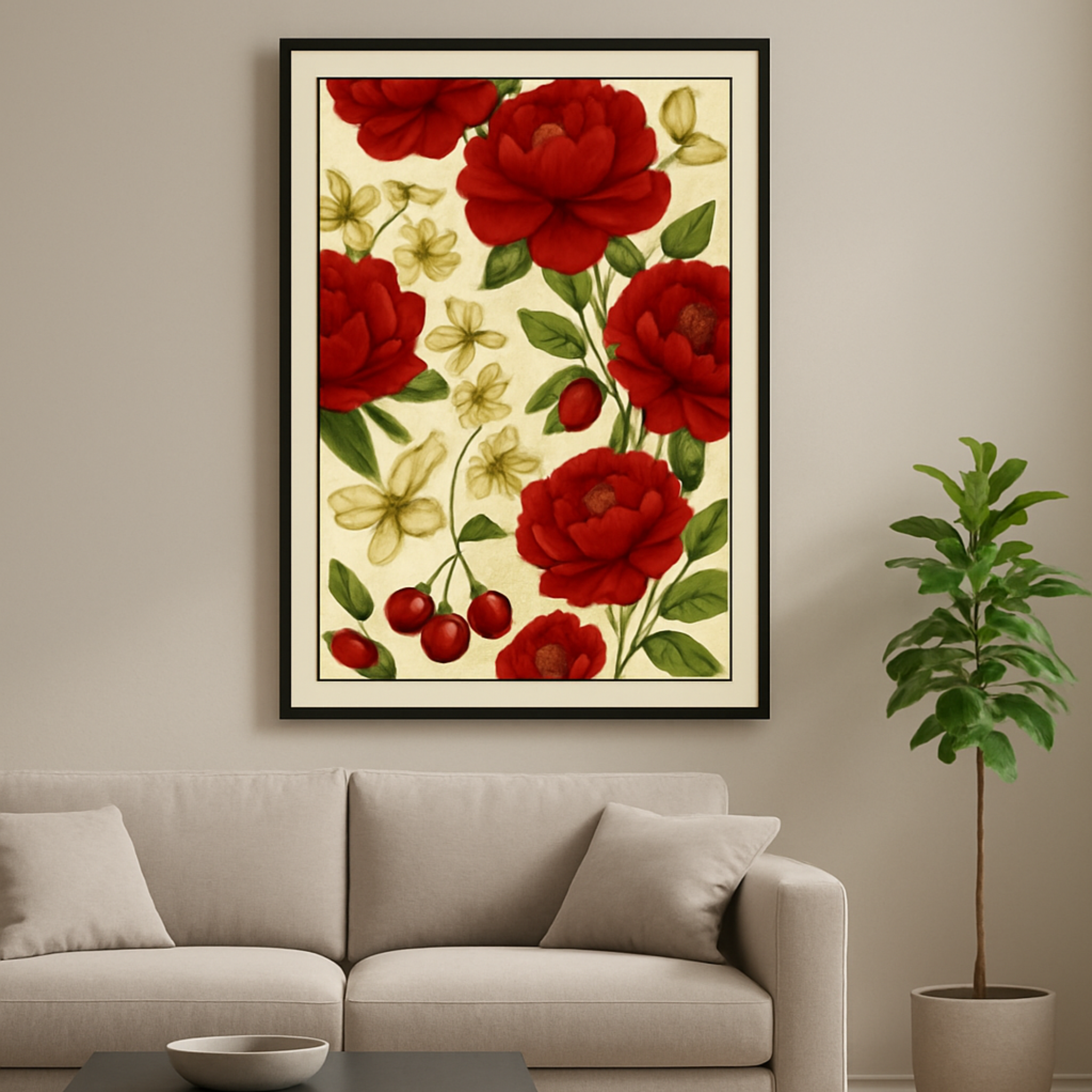 Bouquet di Rose e Farfalle Foam 50X70CM