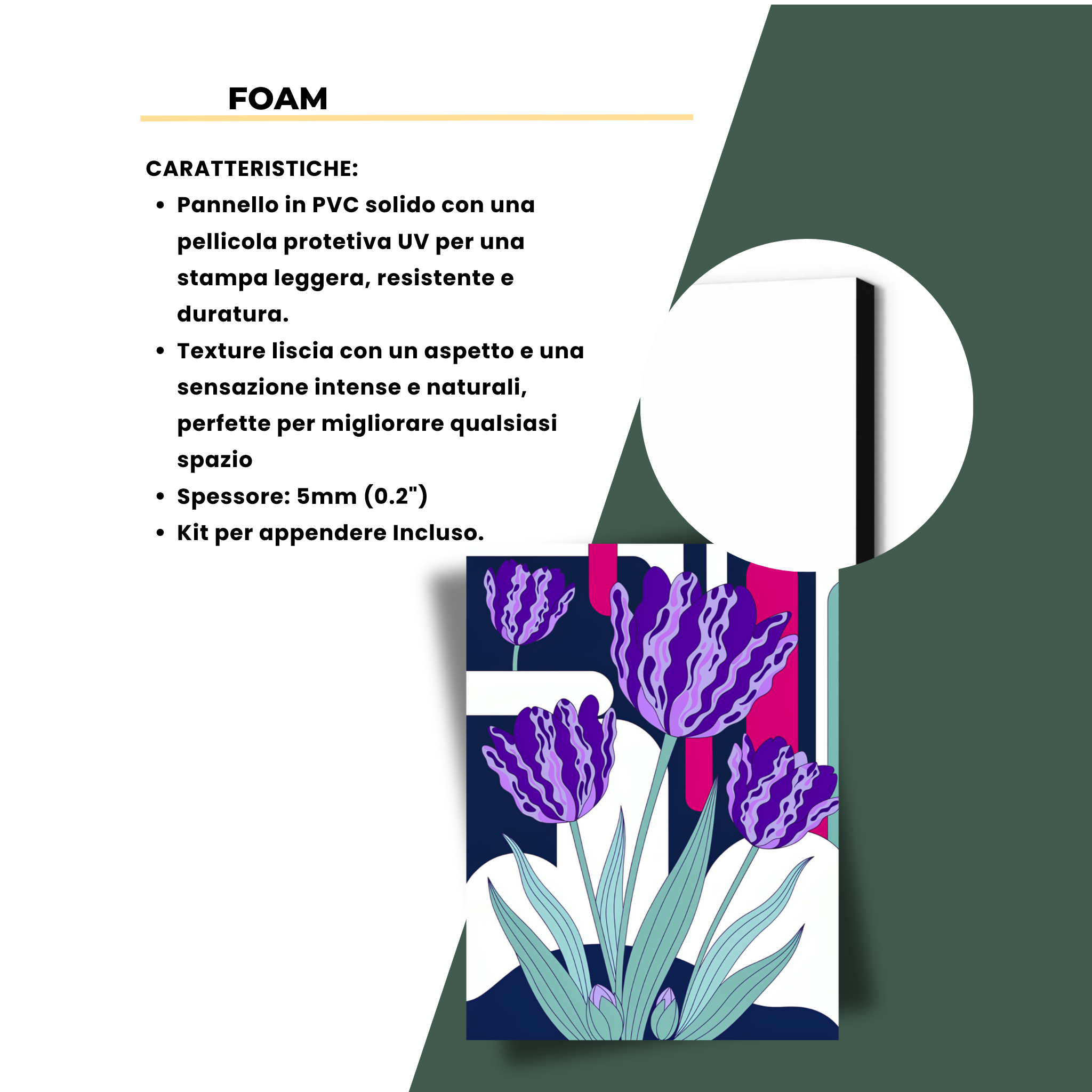 Sinfonia di Tulipani Astratti Poster in carta semilucida premium 30x40cm