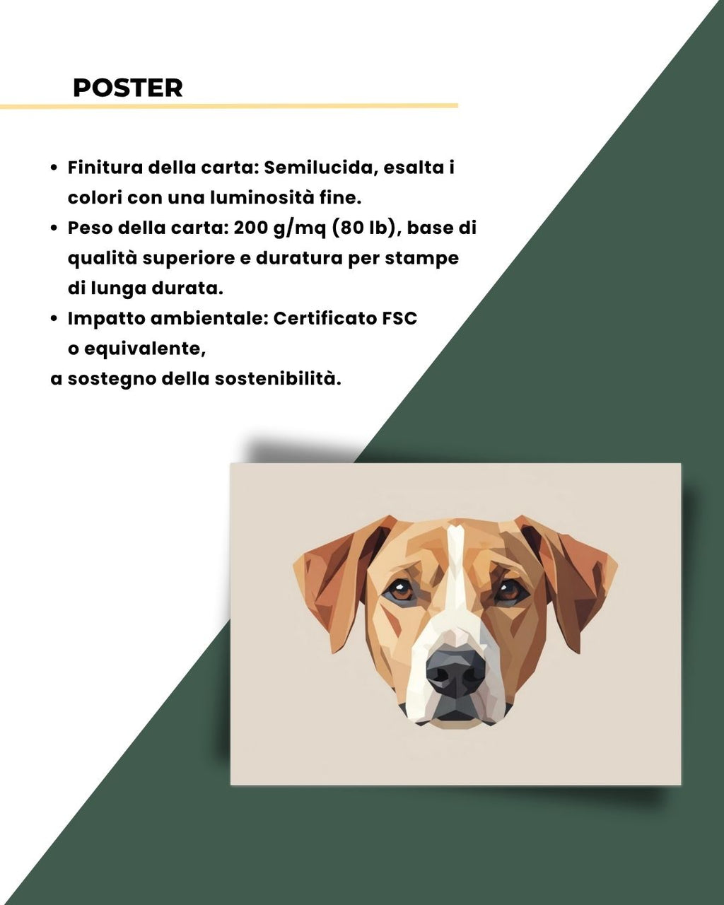 Sguardo Low Poly 50x70cm