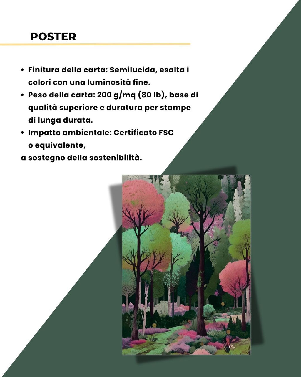 Enchanted Pink Forest 50x70cm