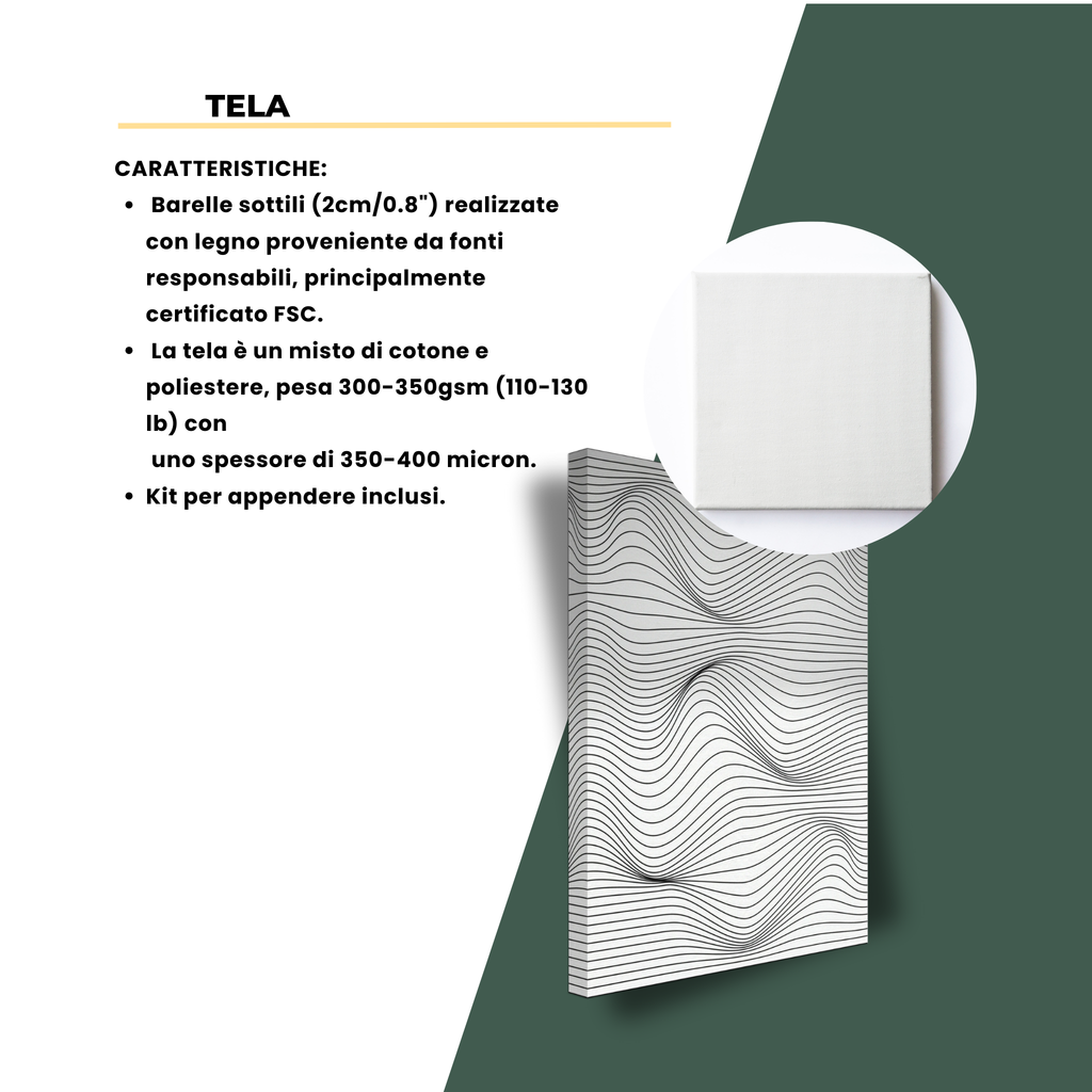 Onde di Grigio Silenzio 30X40CM TELA