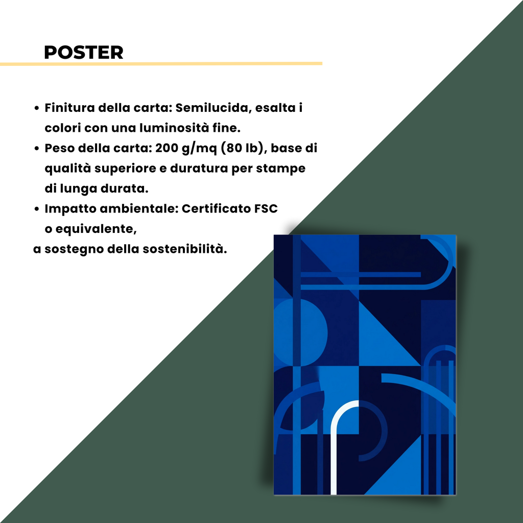 GEOMETRIE NEL BLU 30x40cm