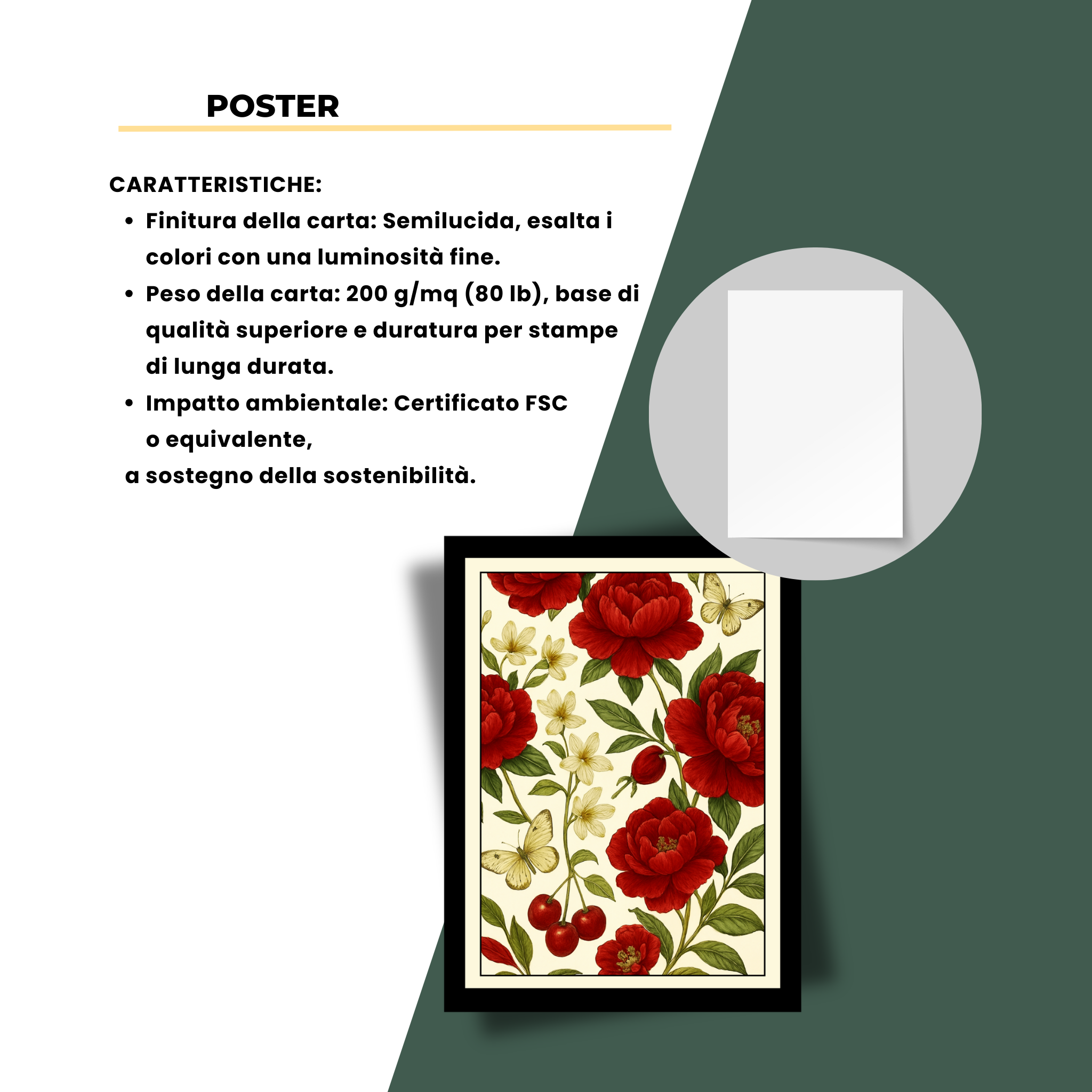 Bouquet di Rose e Farfalle Foam 50X70CM