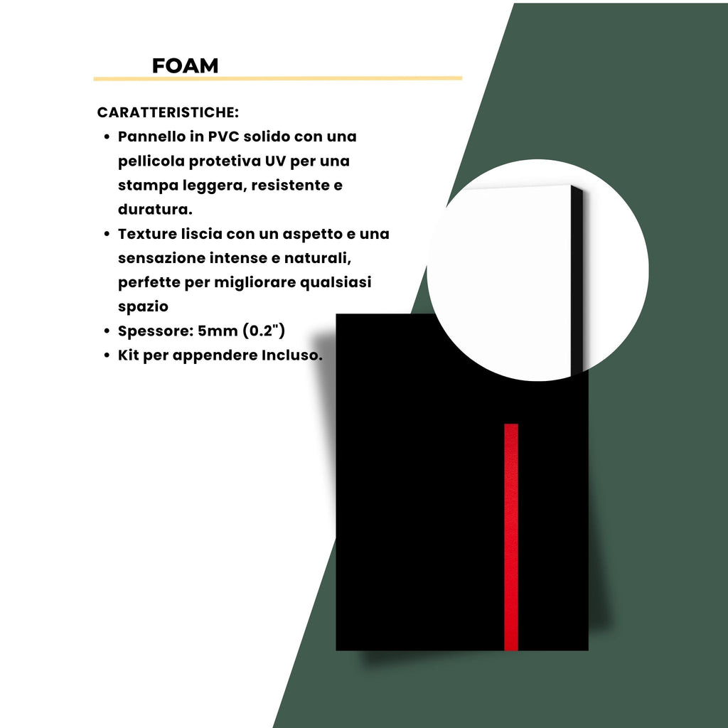 Fiamma Verticale su Notte Eterna Foam 50X70CM