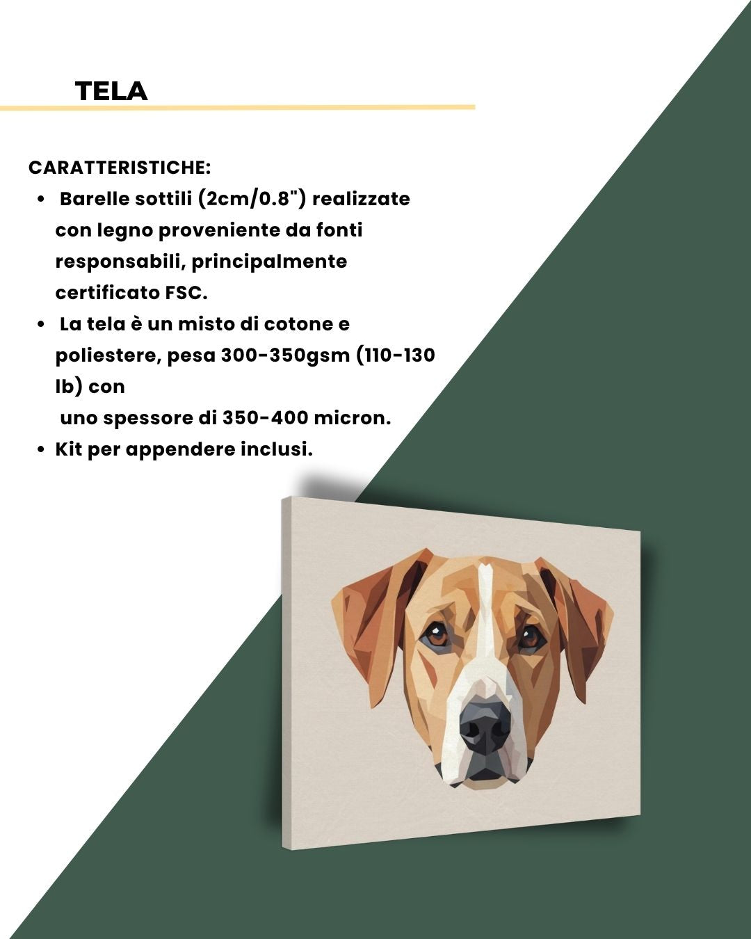 Sguardo Low Poly 50x70cm