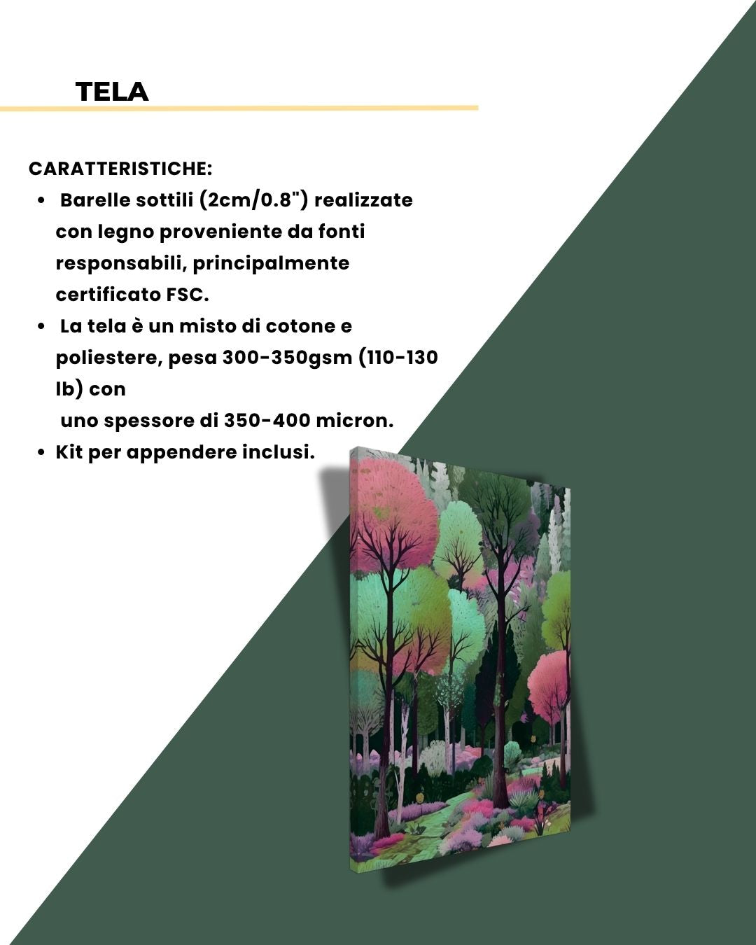 Enchanted Pink Forest 50x70cm