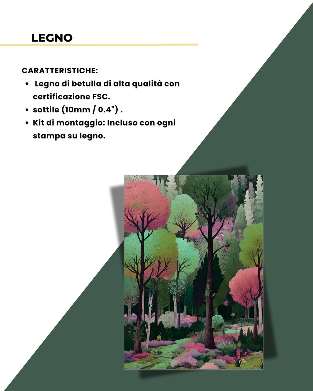 Enchanted Pink Forest 50x70cm