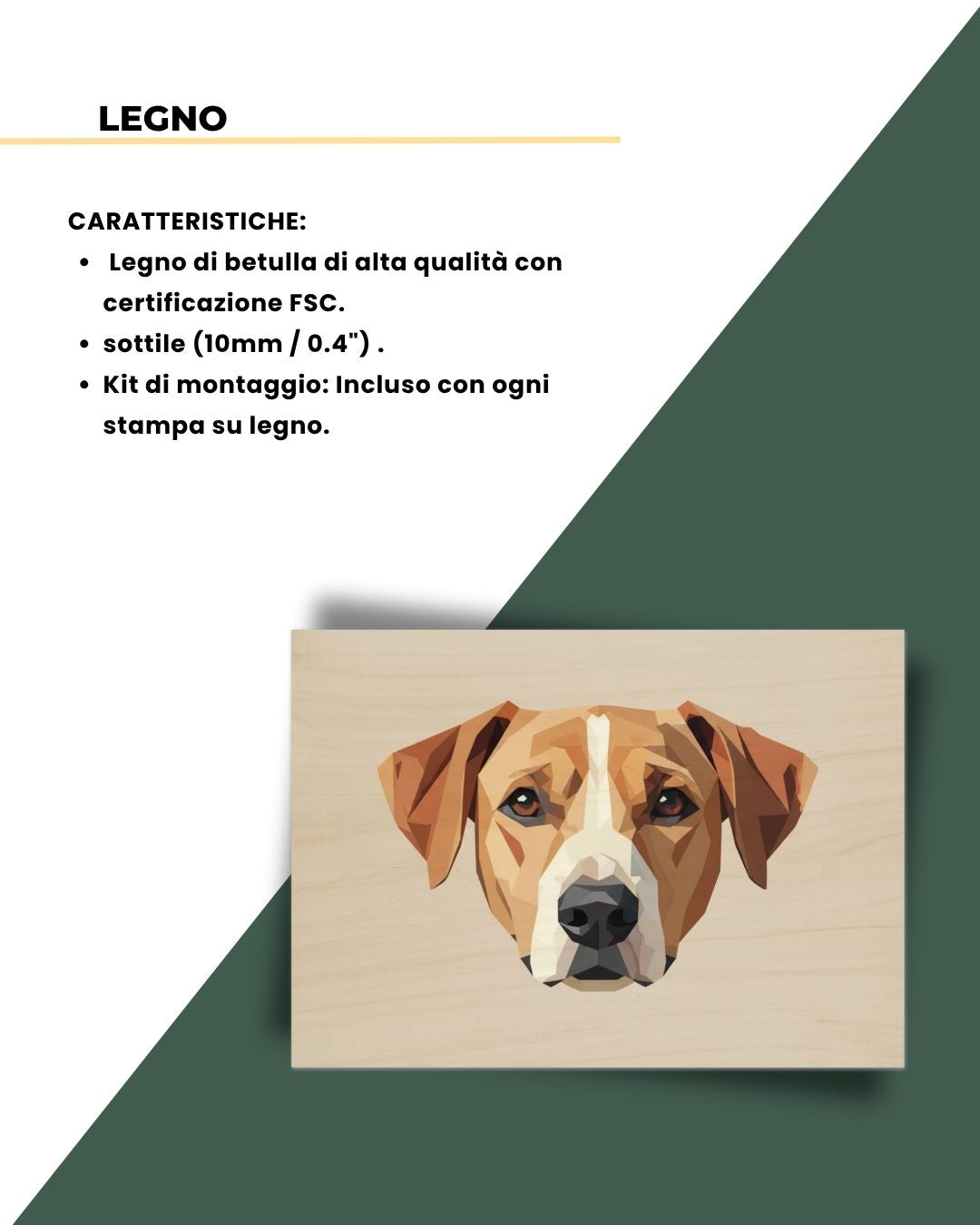 Sguardo Low Poly 50x70cm