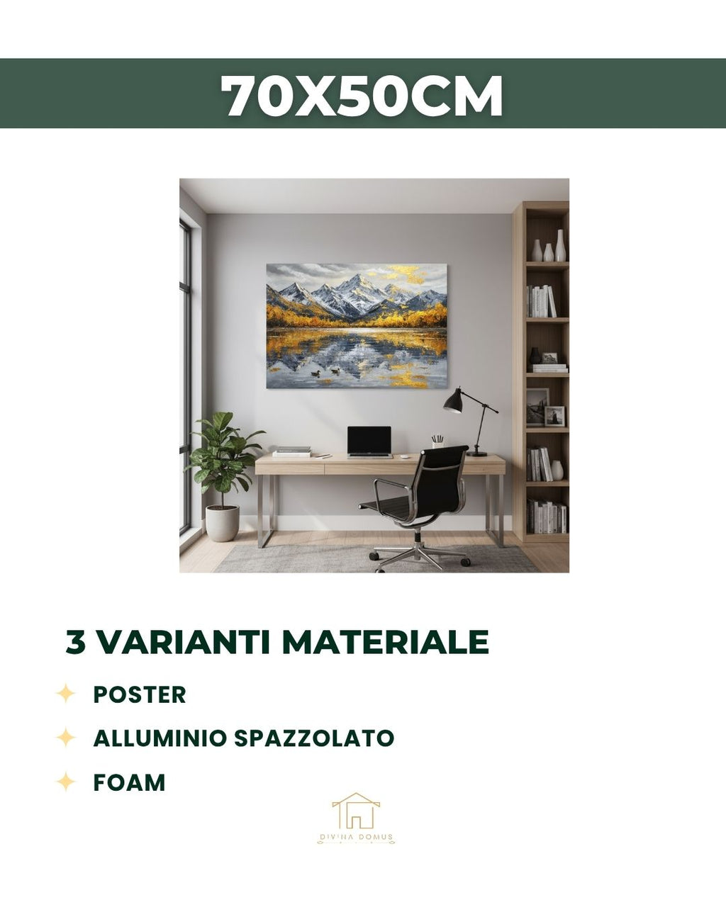 Gold Mountain Reflection 50x70cm