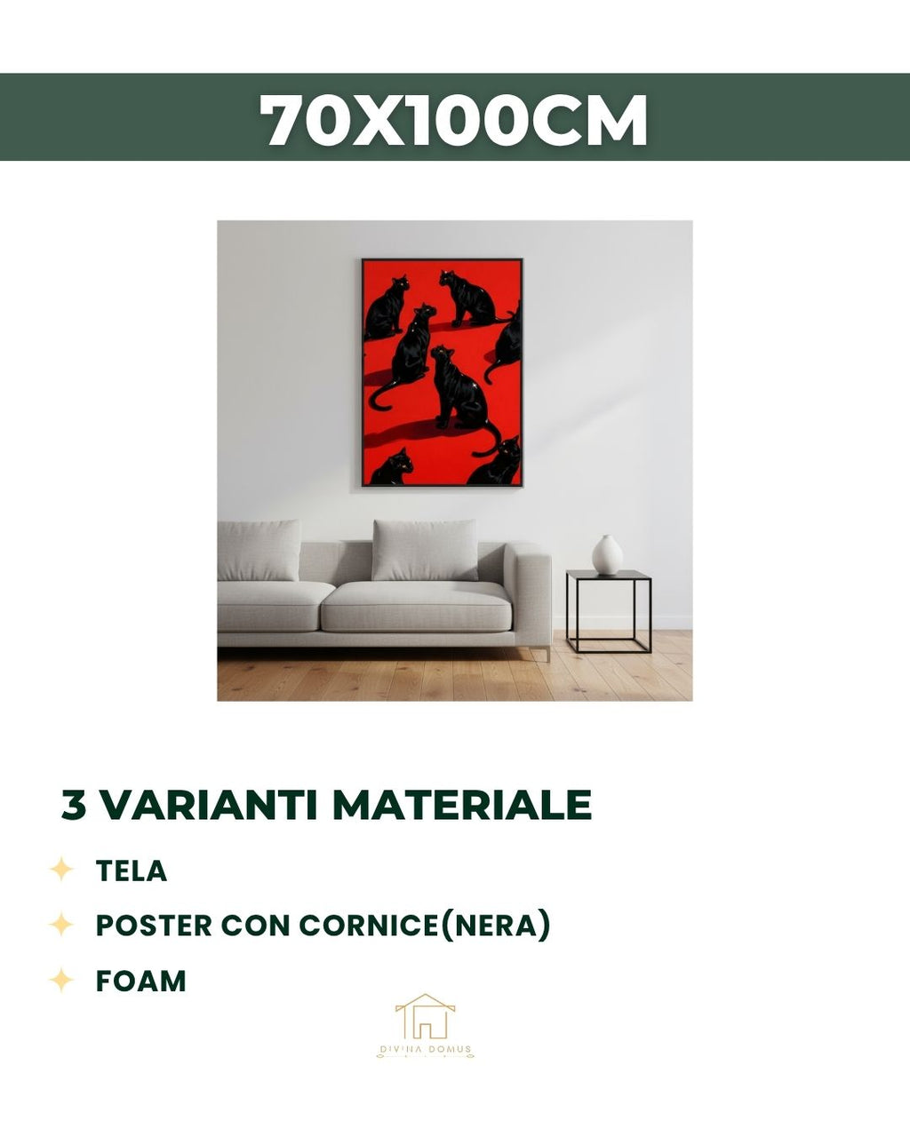 Nero Eleganza 100x70cm