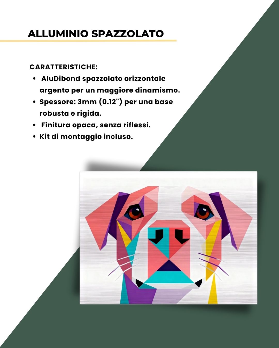 Pop Dog geometrico 30x40cm