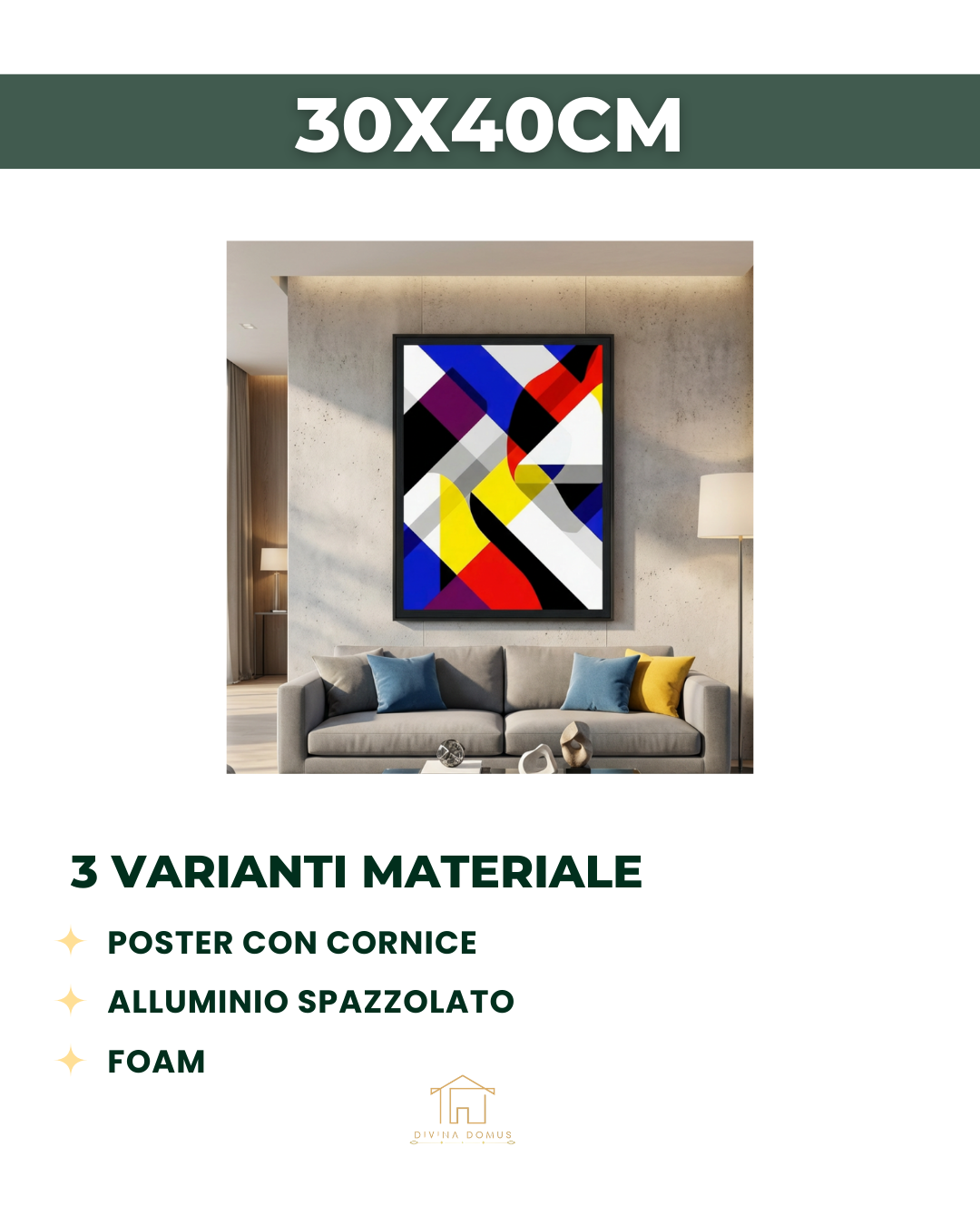 Sinfonia Astratta in Colori Primari 30x40cm