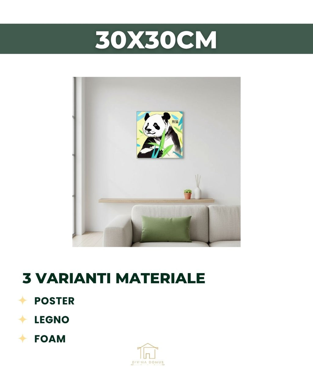 Panda Pop Bamboo 30x30cm
