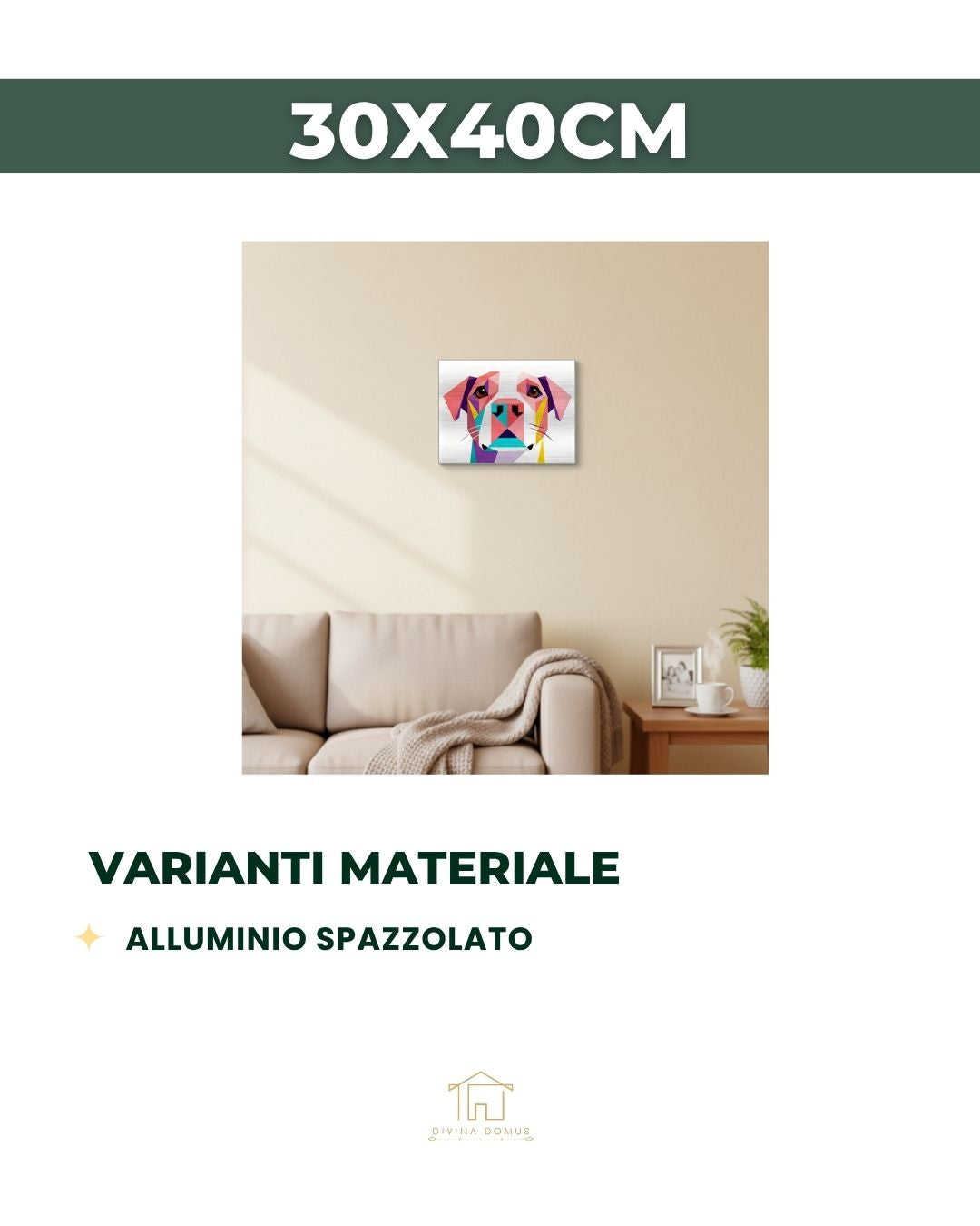 Pop Dog geometrico 30x40cm