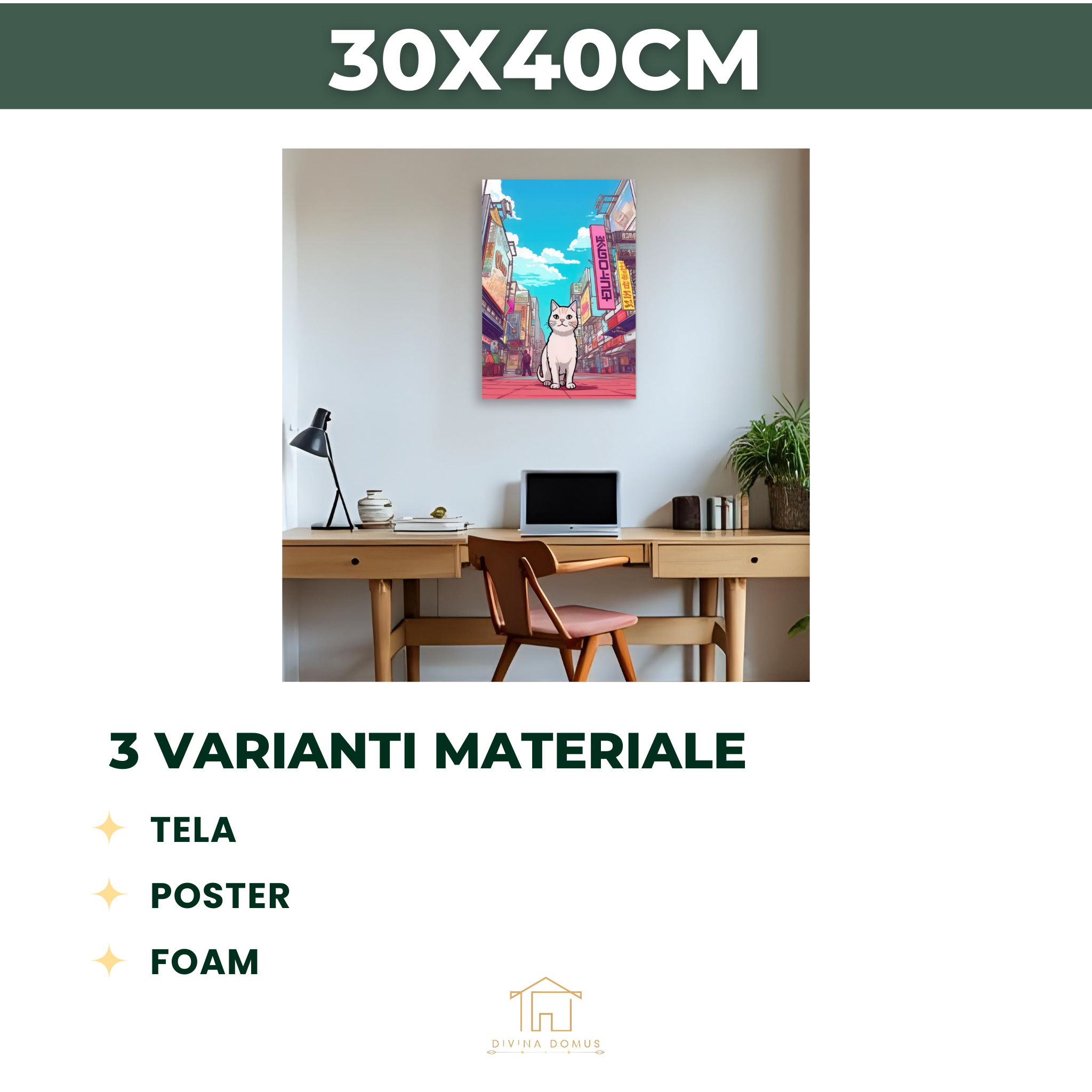 GATTO METROPOLITANO (30X40CM)