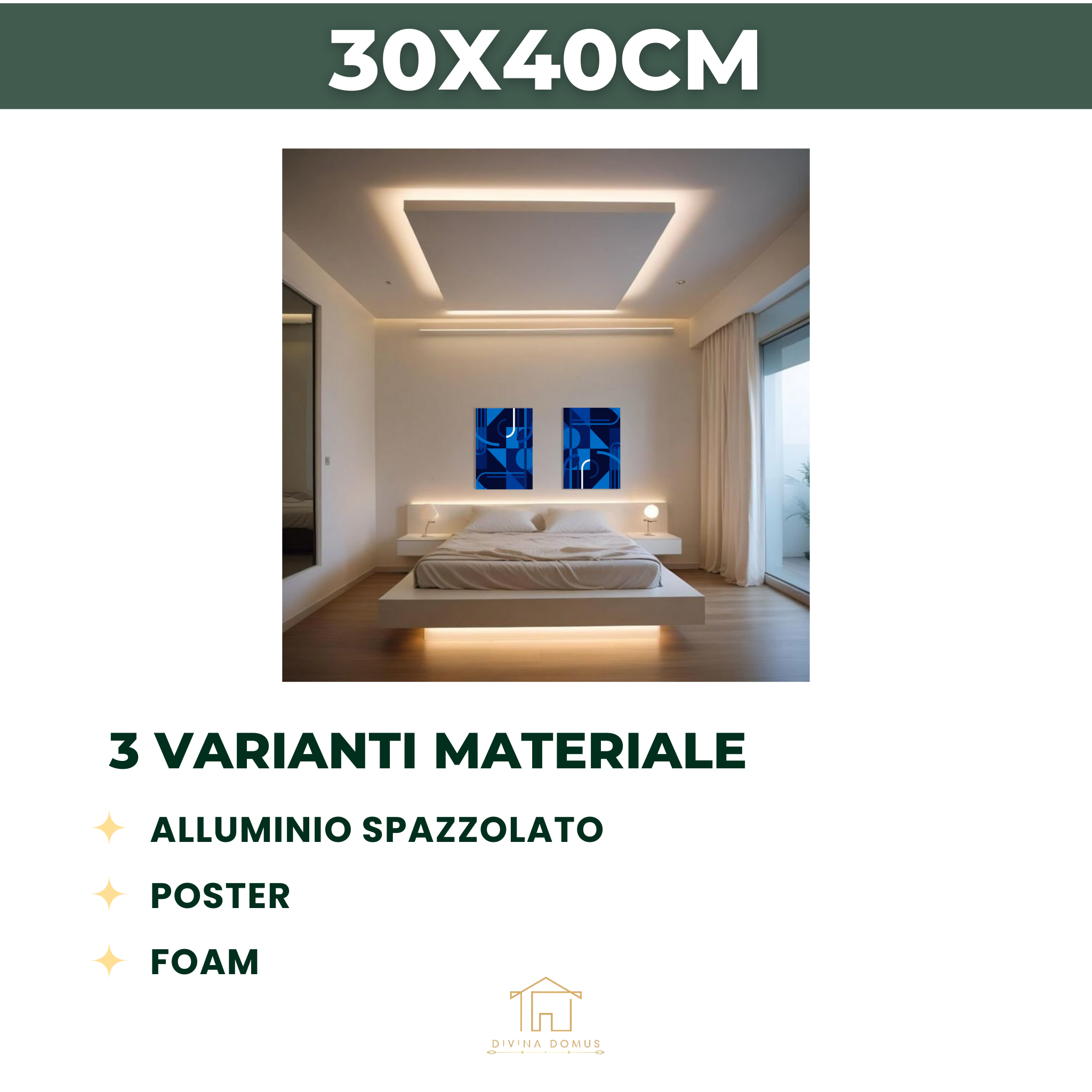 GEOMETRIE NEL BLU 30x40cm