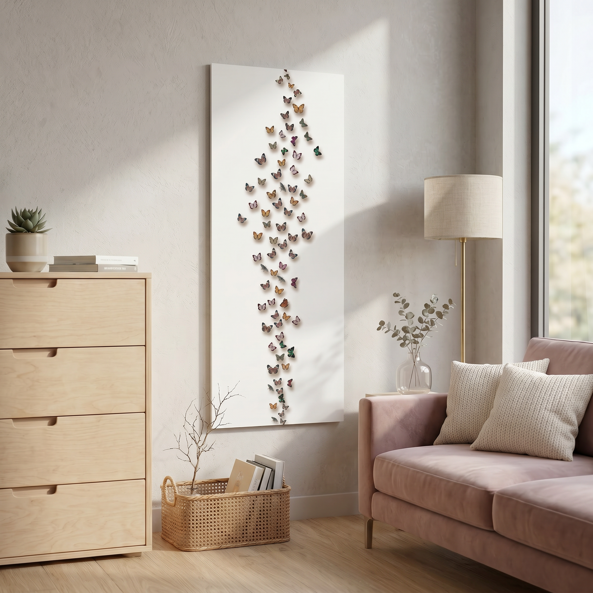 Le farfalle 30x90cm Alluminio o Foam
