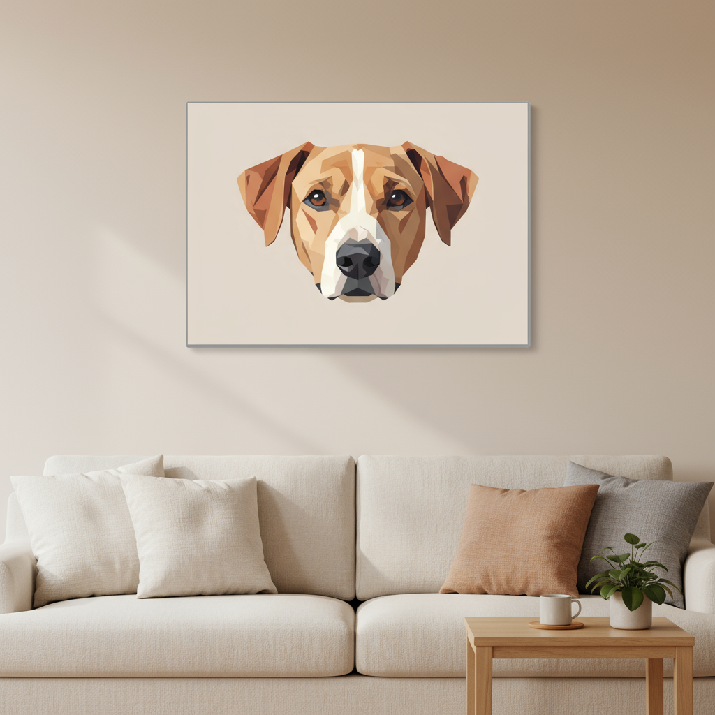 Sguardo Low Poly 50x70cm