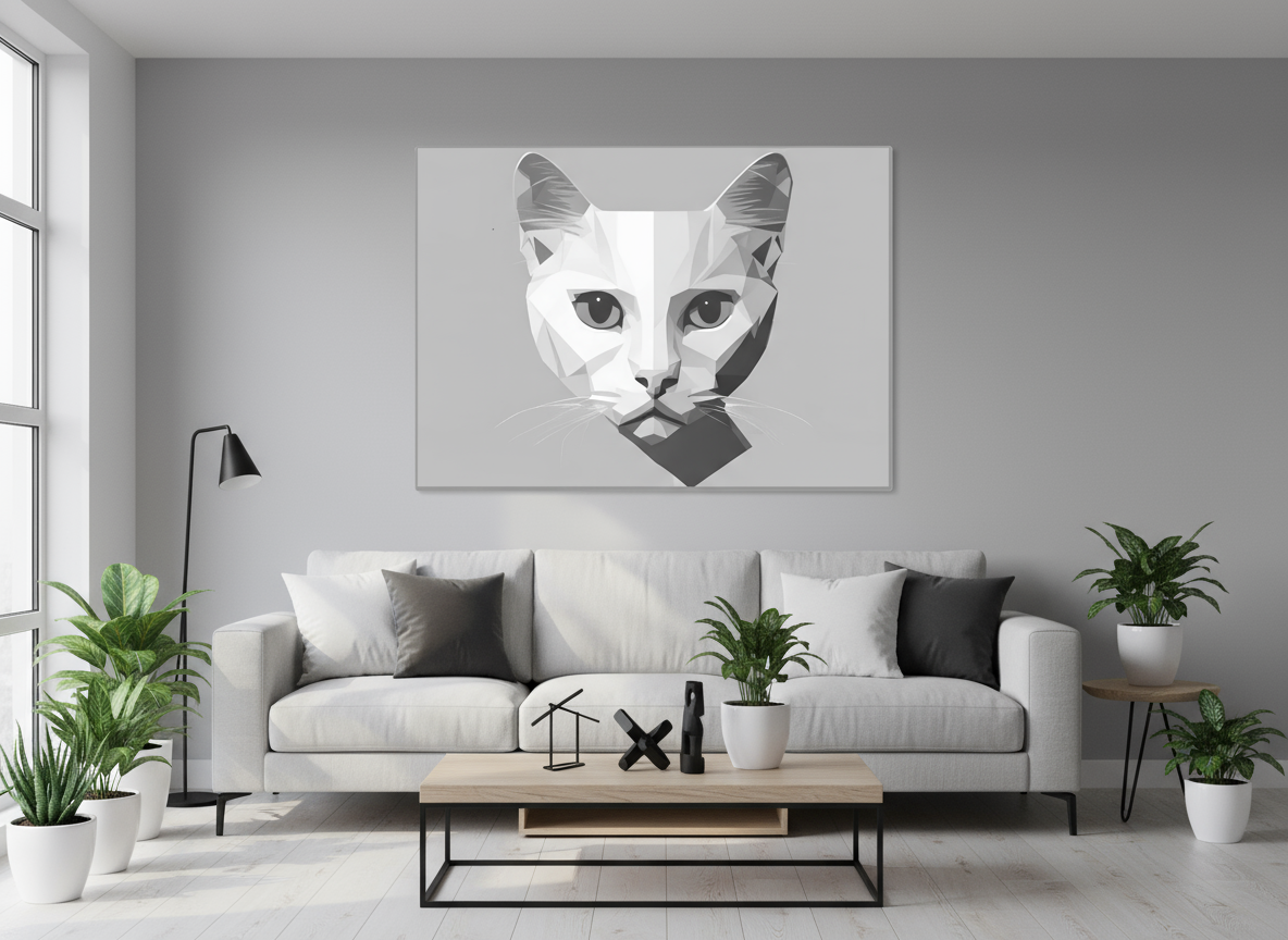 Gatto Silver Minimal 50x70cm