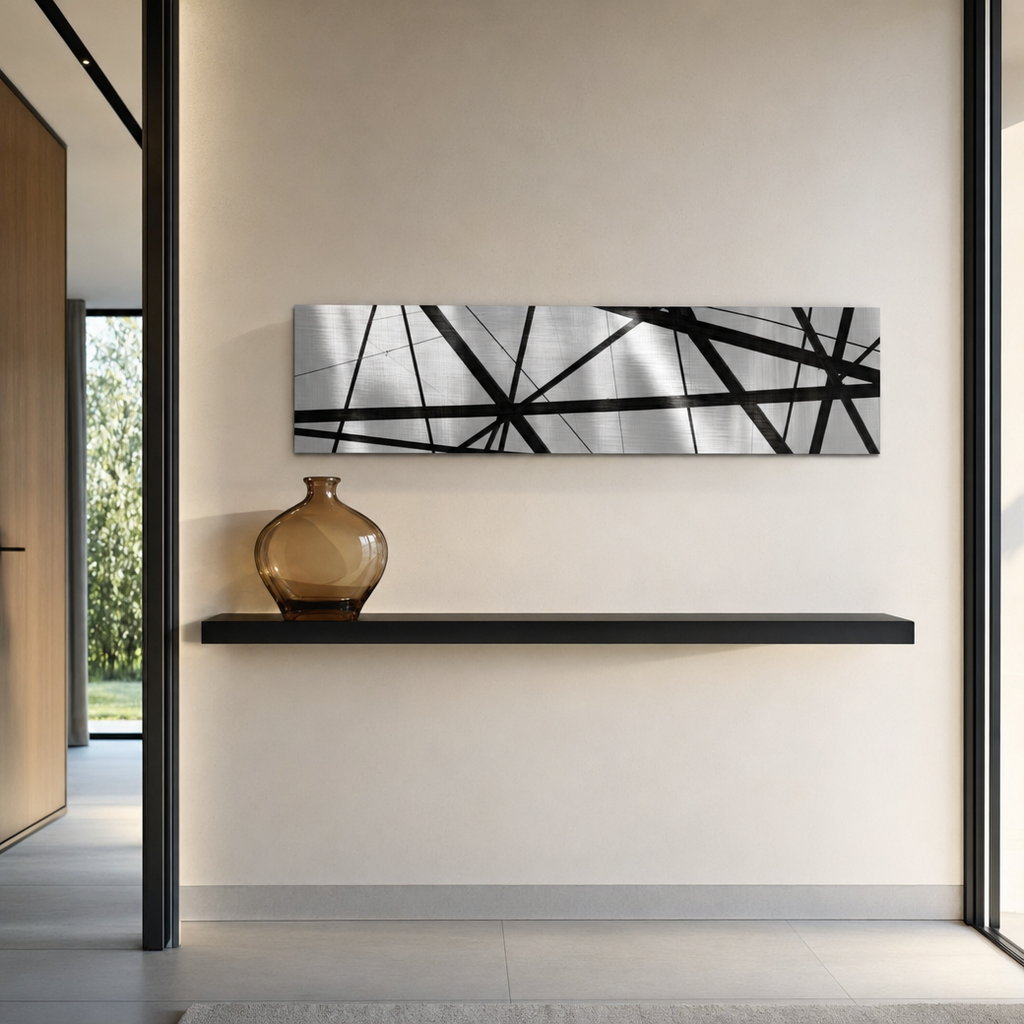 Linee di luce 30x90cm Alluminio Spazzolato