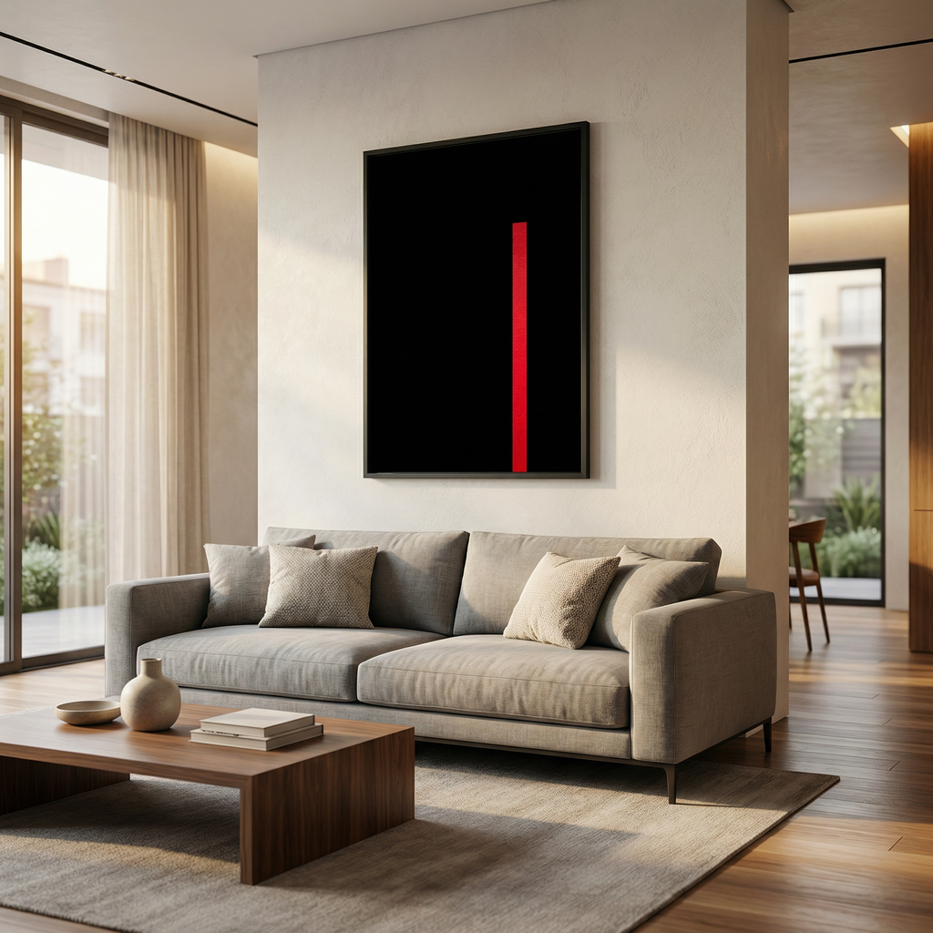 Fiamma Verticale su Notte Eterna Foam 50X70CM