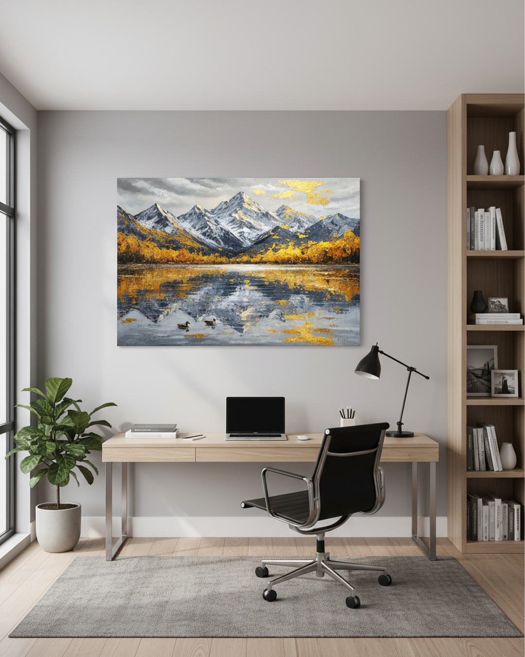 Gold Mountain Reflection 50x70cm