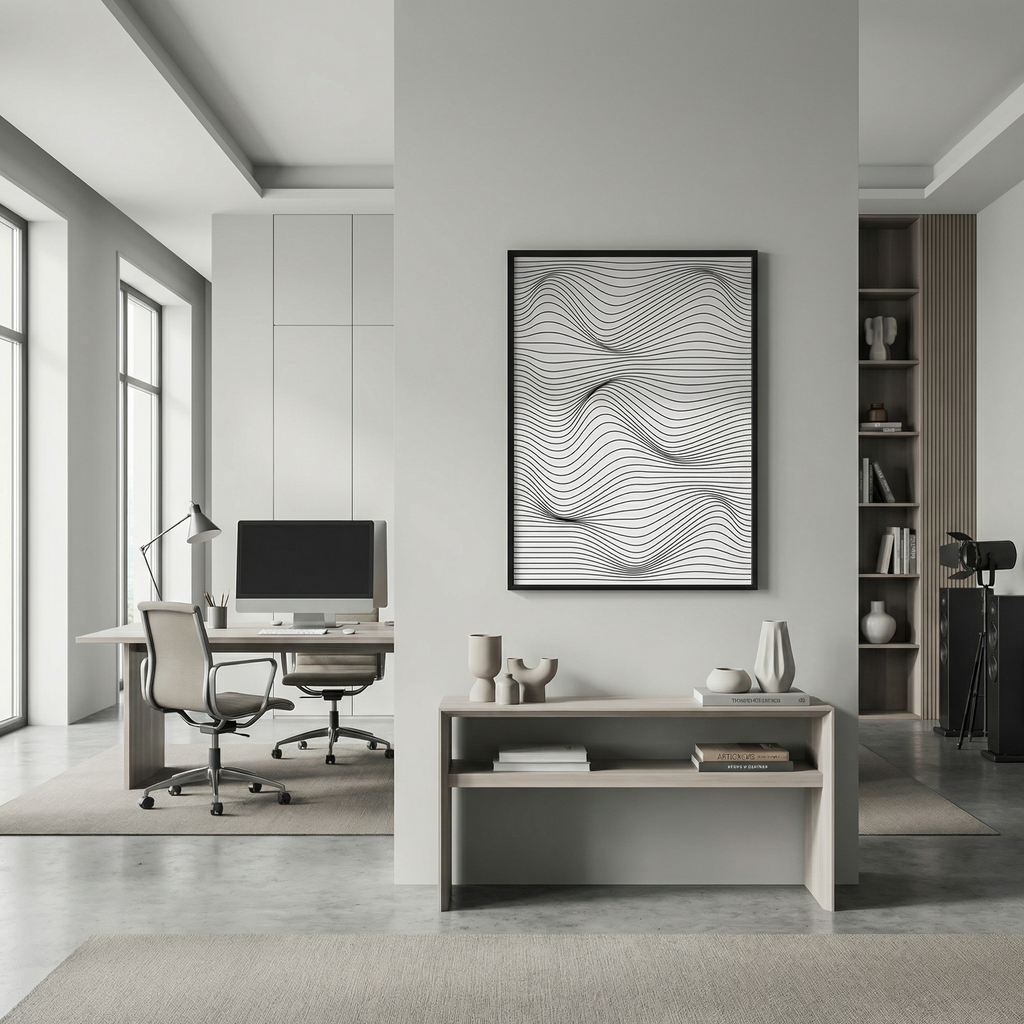 Onde di Grigio Silenzio 30X40CM TELA