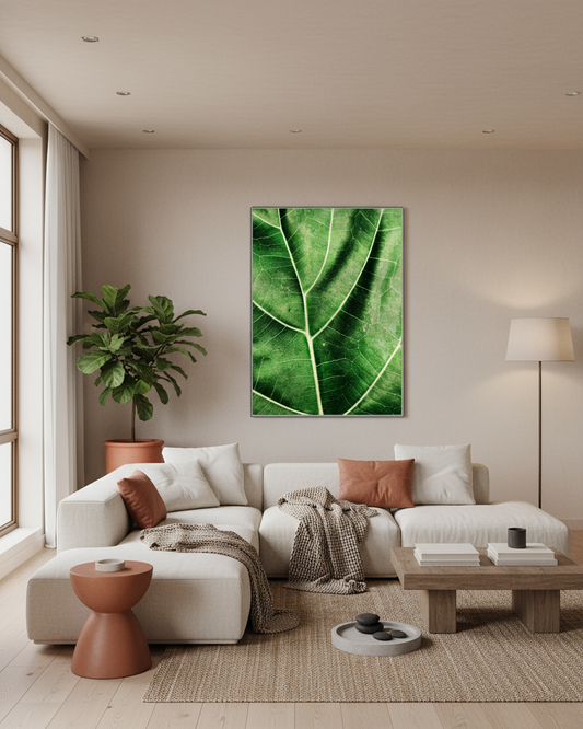 Green Vibes - Macro Foglia 50x70cm